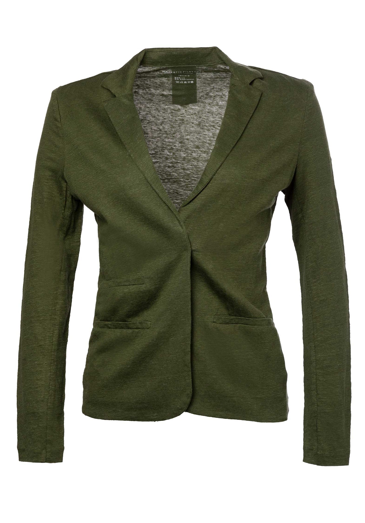 Linen Blend Knit Blazer