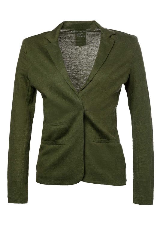 Linen Blend Knit Blazer