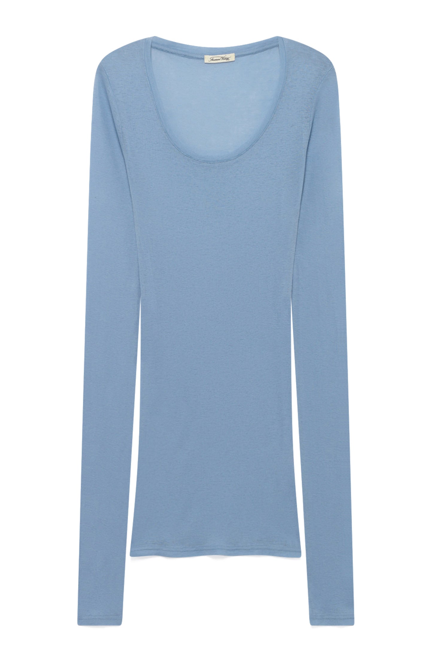 'Massachusetts' Supima Cotton Long-Sleeved T-shirt Ciel - RUE MADAME | BOUTIQUE PARISIENNE