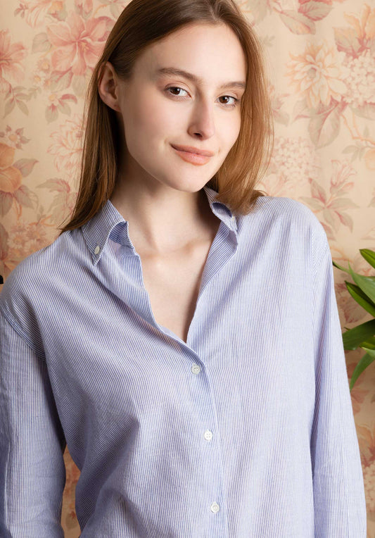 Shirt 1eva94-v09116 Blanc-Bleu