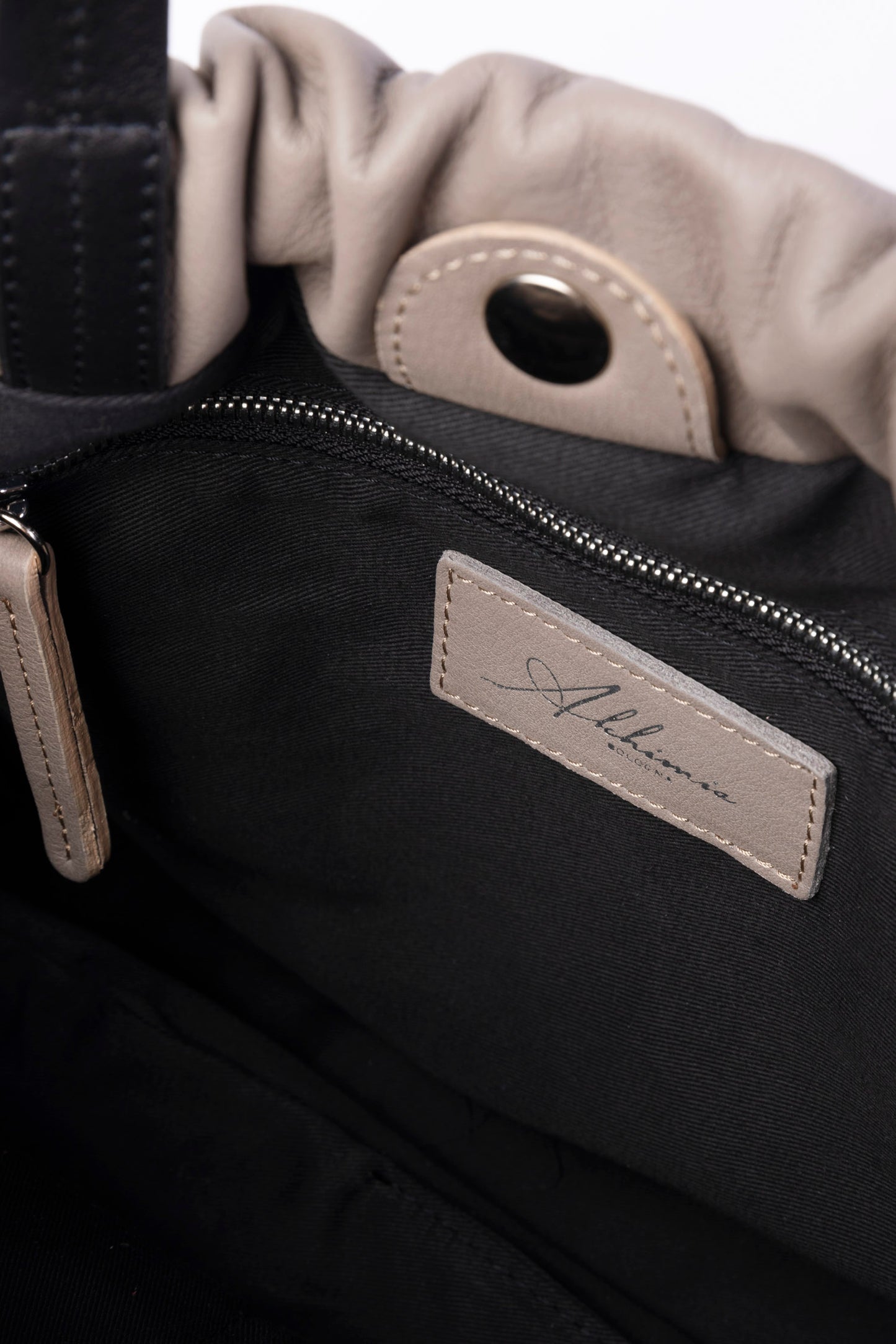 Oversized Drawstring Leather Tote Bag