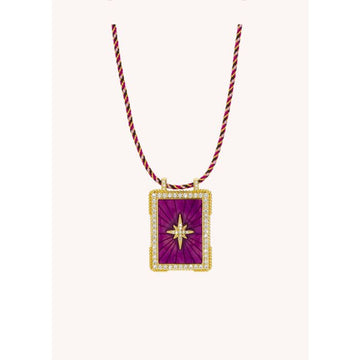 Necklace Purple Diwali Co-235g Gold
