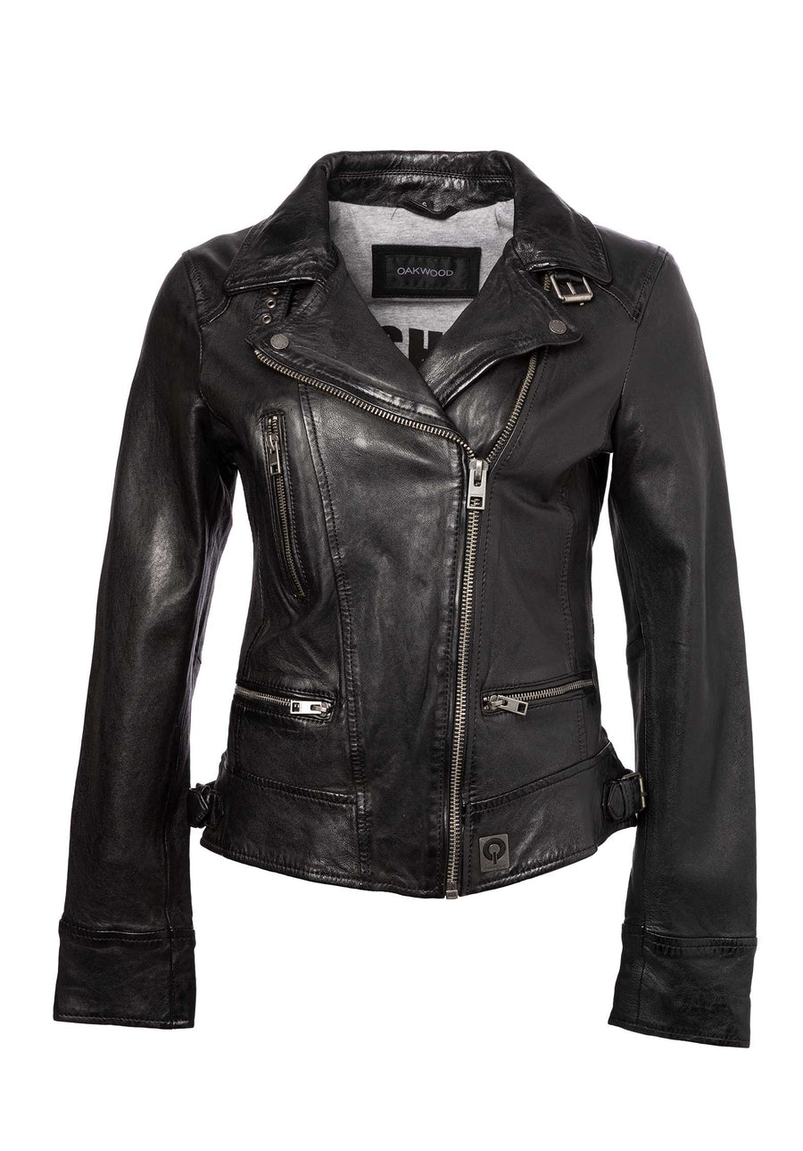 'Video' Leather Biker Jacket 0501-Black - RUE MADAME | BOUTIQUE PARISIENNE