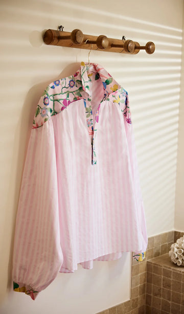 Blouse Dragee Pink-Sugared-Stripes