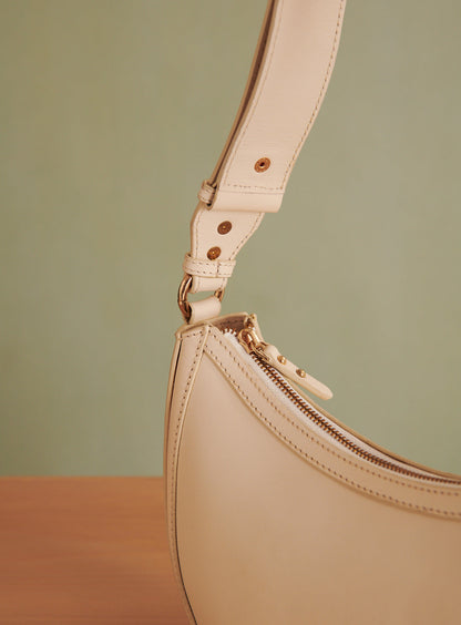 Shoulder Bag Saula Cuir Ecru