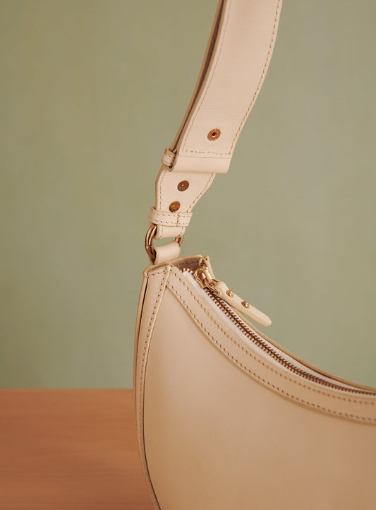Shoulder Bag Saula Cuir Ecru