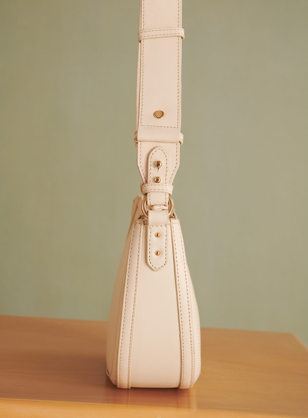 Shoulder Bag Saula Cuir Ecru