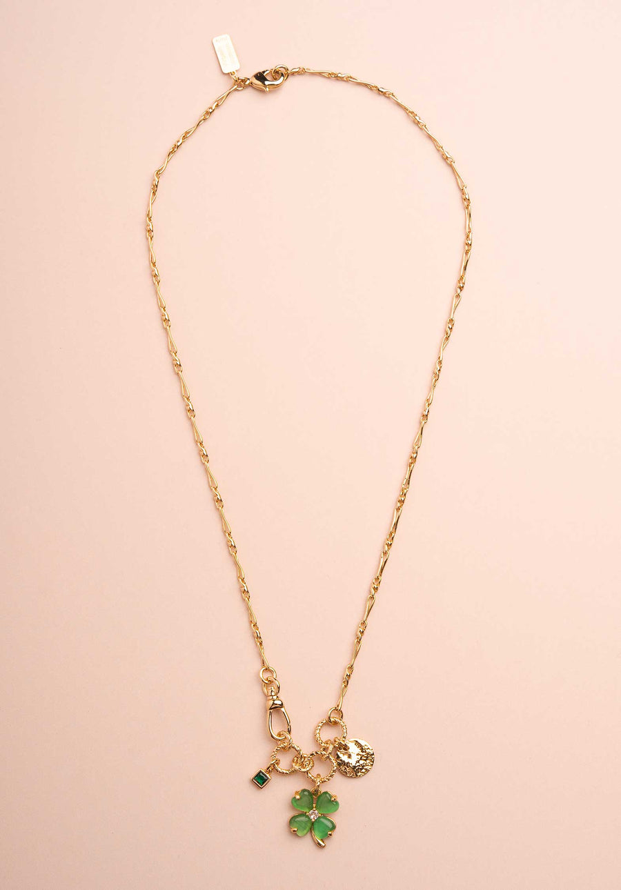 Necklace Cr16/ Trefle Collier Vert
