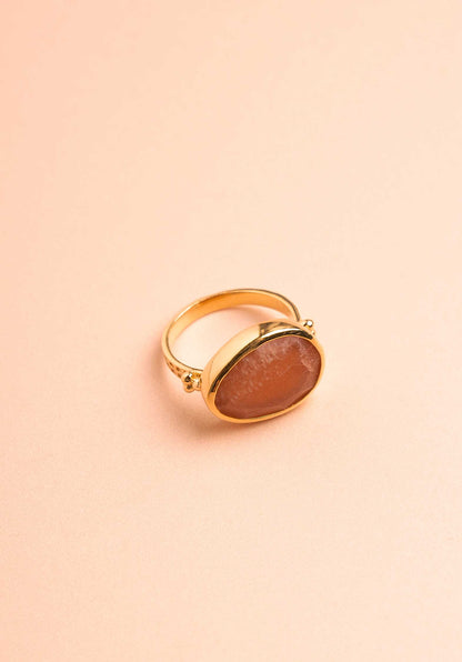 Ring P Ring 4543 4-Peach-Moonstone