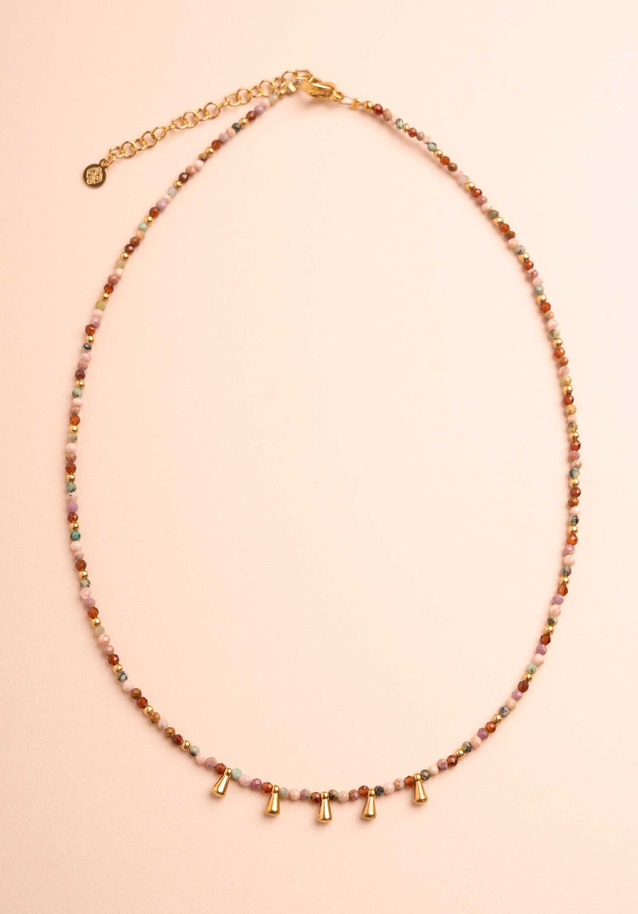 Necklace I Collier 3 I Collier 33007 10-Red-Agate