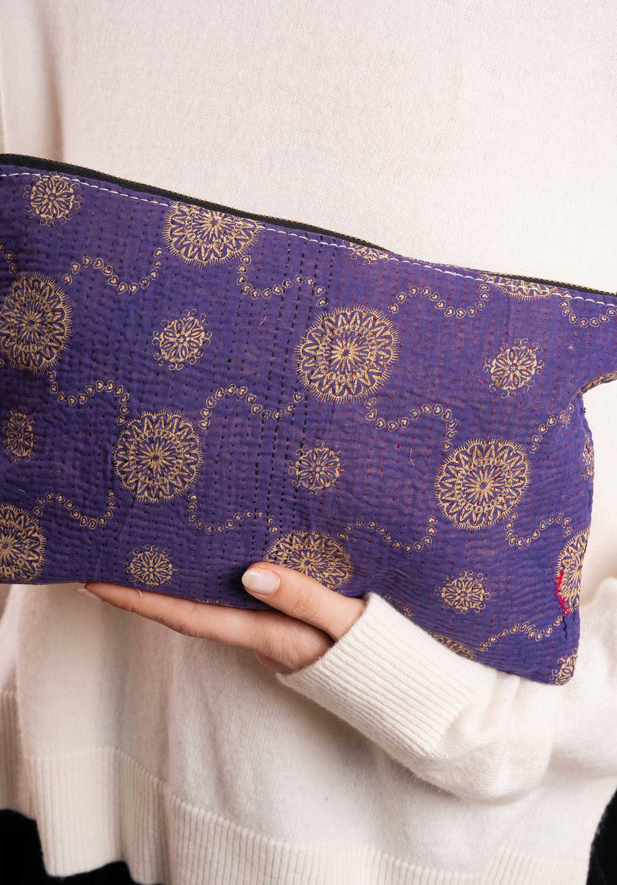 Pouch Pochette Kantha Multi