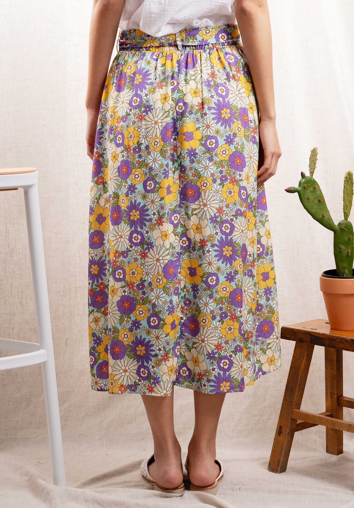 Skirt Skirt Basil Purple-Ylw-Floral