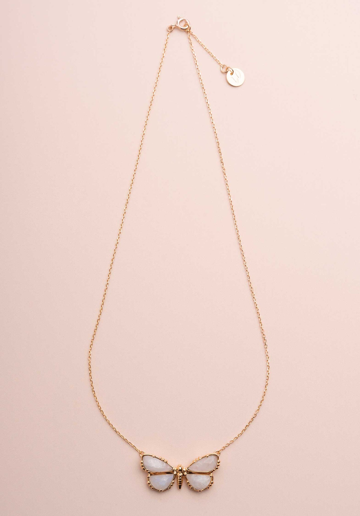 Necklace Papillon Neck Labradorite-Blanche