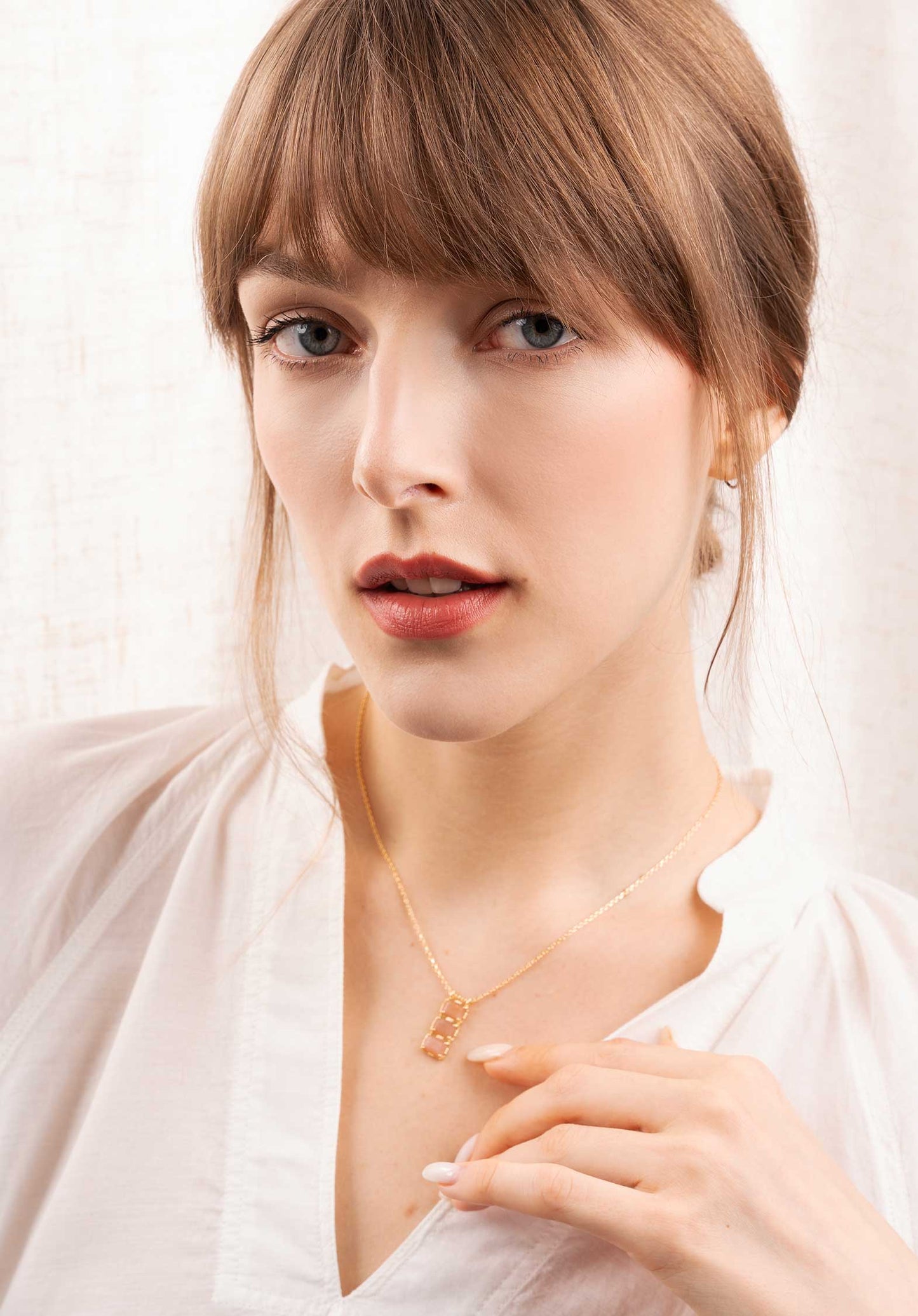 Necklace Rc731 Pierre-De-Lune-Nude