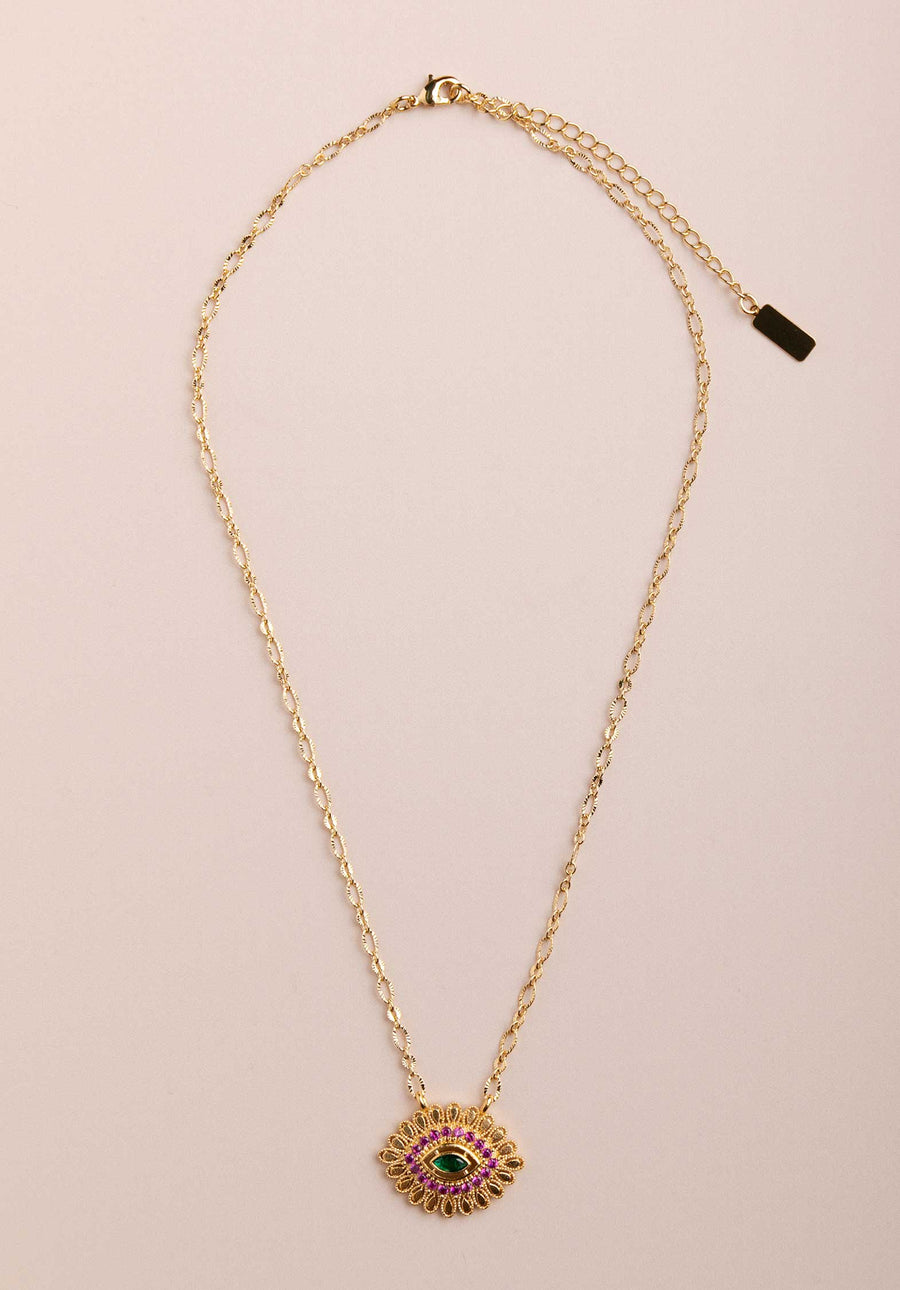 Necklace Se3/6 Ayla Collier Green