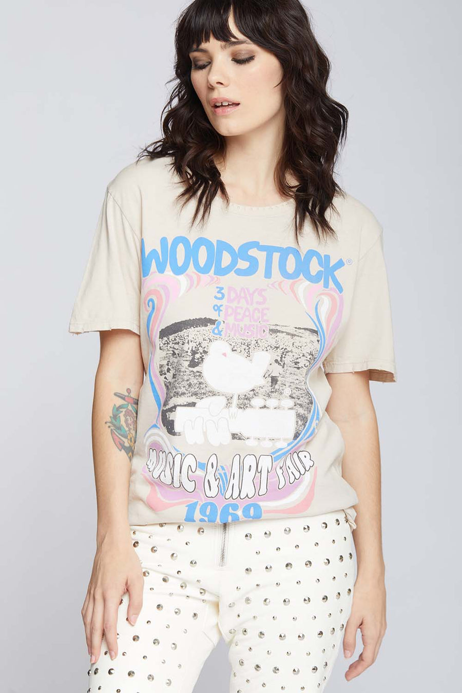 Woodstock Music & Art Fair 1969 T-shirt 301992 Old-Lace