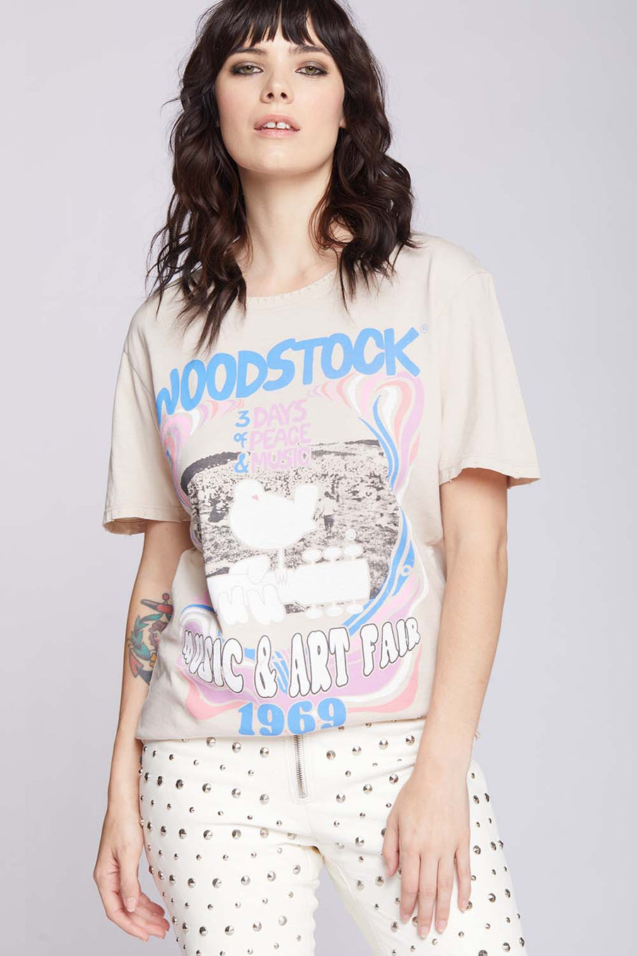 Woodstock Music & Art Fair 1969 T-shirt 301992 Old-Lace