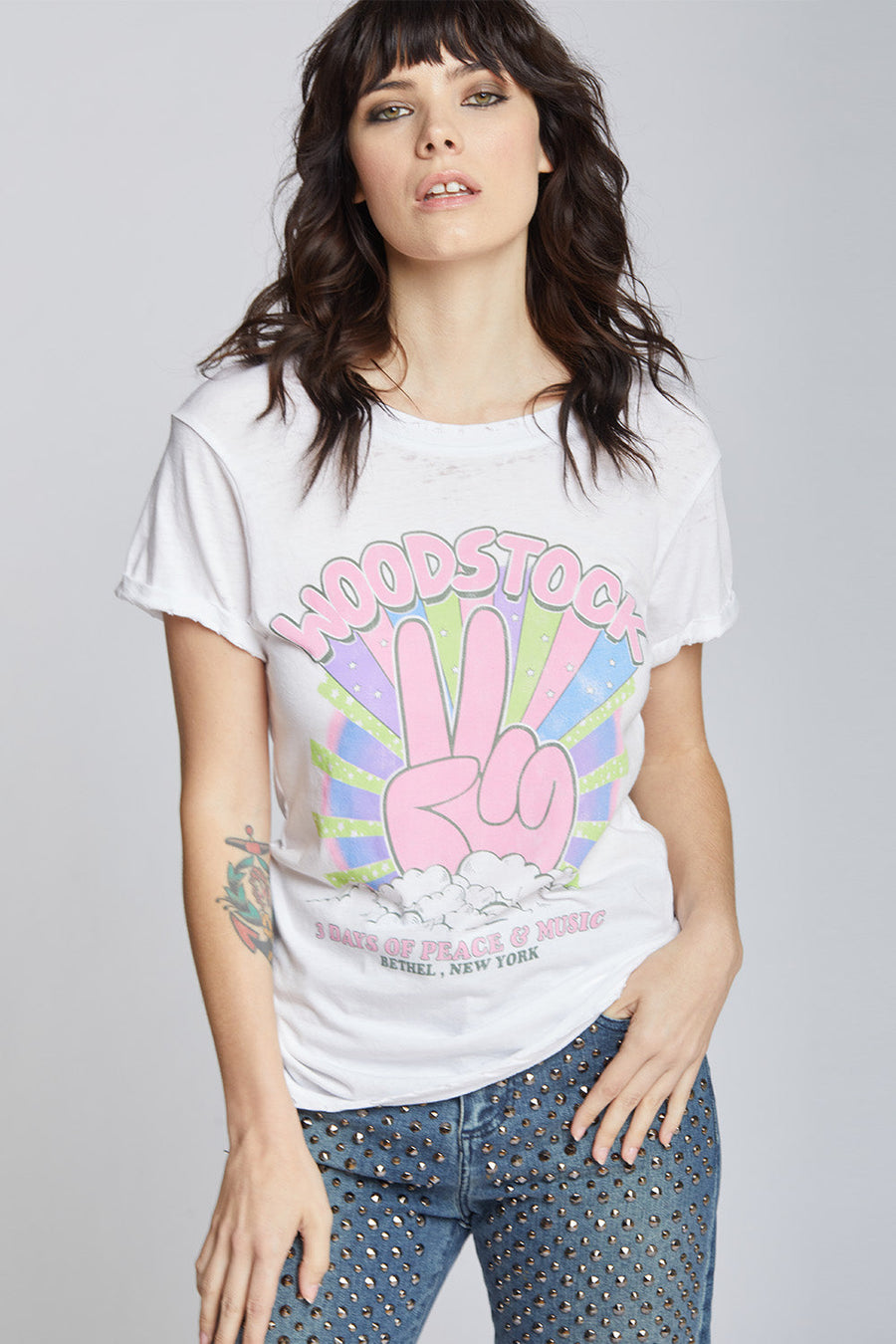 Woodstock Peace Out T-shirt 302009 White