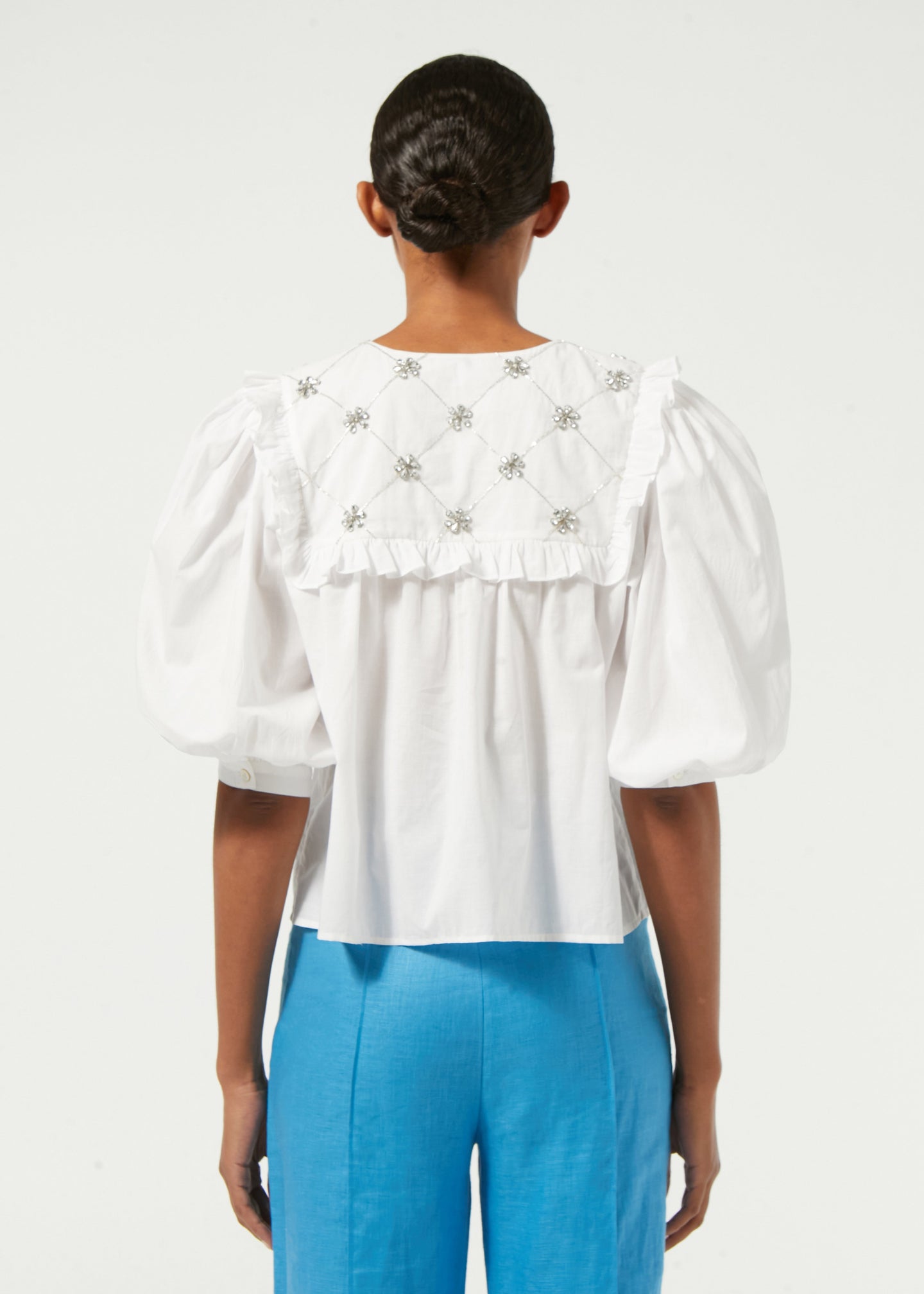 Blouse Tp00315cce Tilly Top White-Daisy-Crystal