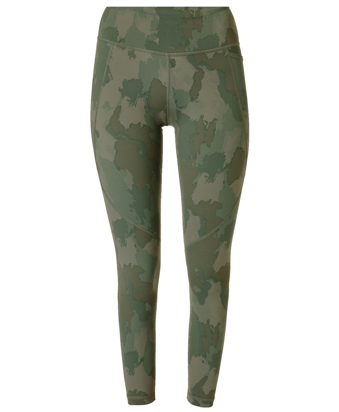 Power Workout Leggings Sb5400a Green-Painted-Camo-P