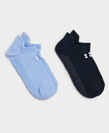 Barre Gripper Socks 2 Pack Sb6827 Breeze-Blue