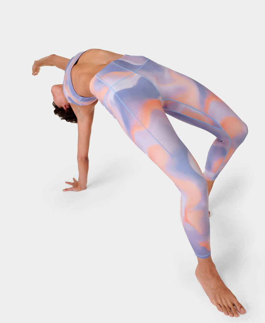 Sweaty Betty Soft Sculpt Yoga Leggings, Grey Bokeh Print