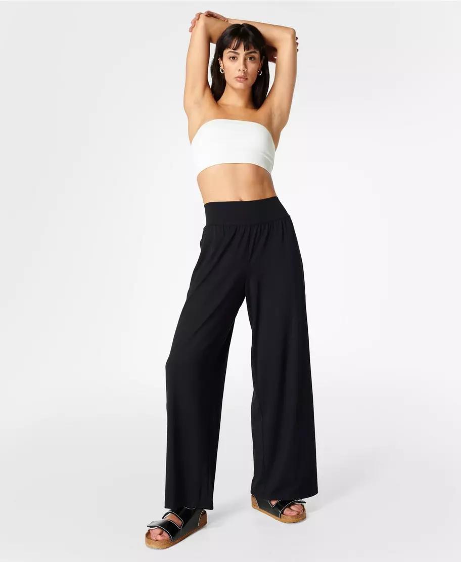 Modal Wide Leg Pant Sb8238 Black