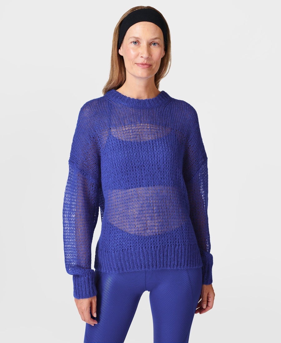 Open Weave Sweater Sb9480 Lightning-Blue