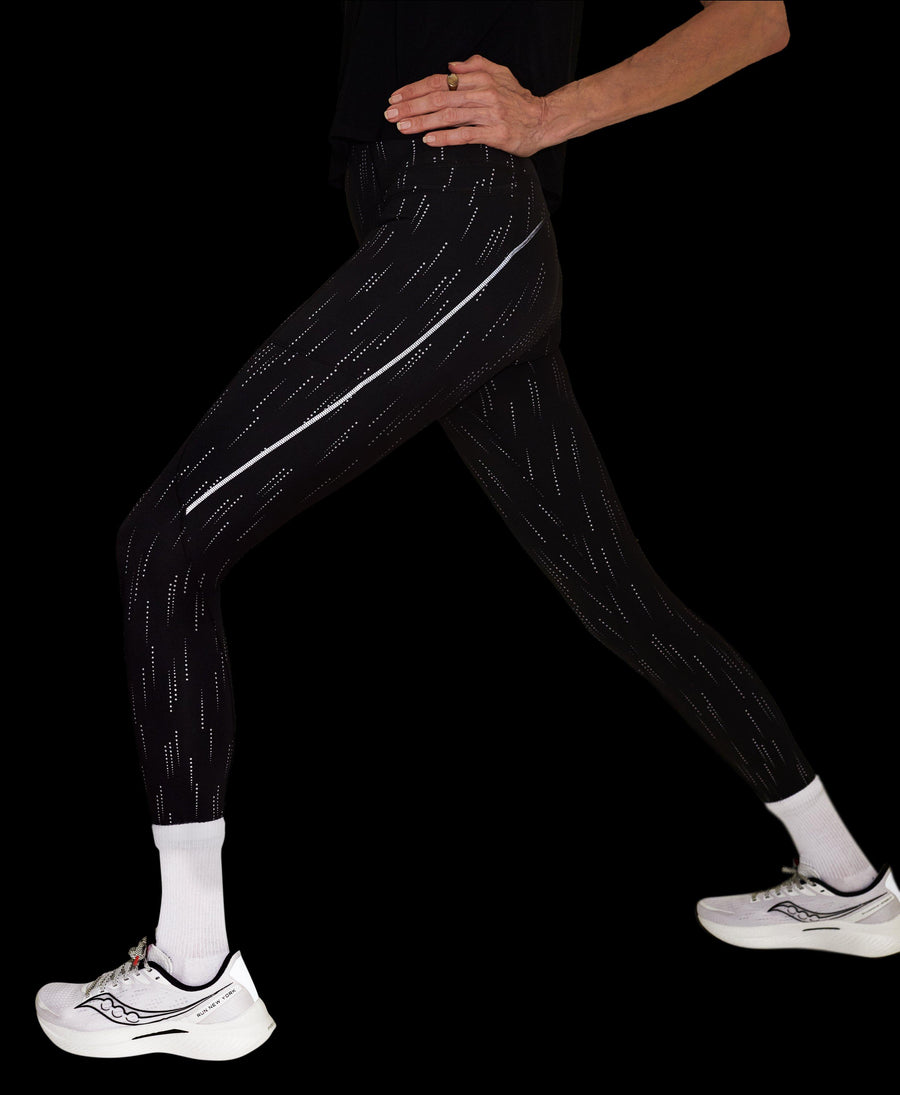 Sweaty Betty Therma Boost 2.0 Reflective Running Leggings, Grey SB Dot