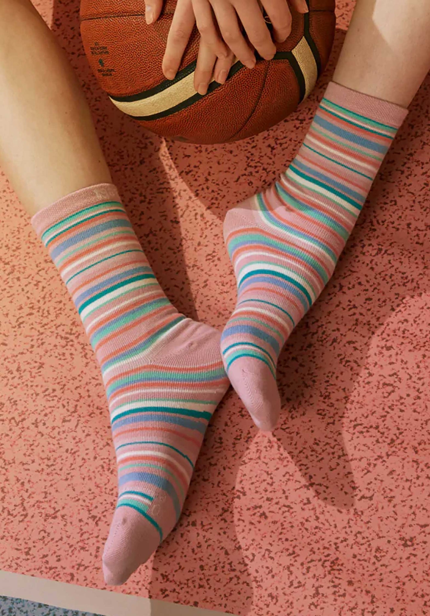 Socks Tripe Heritage Multi S Pink