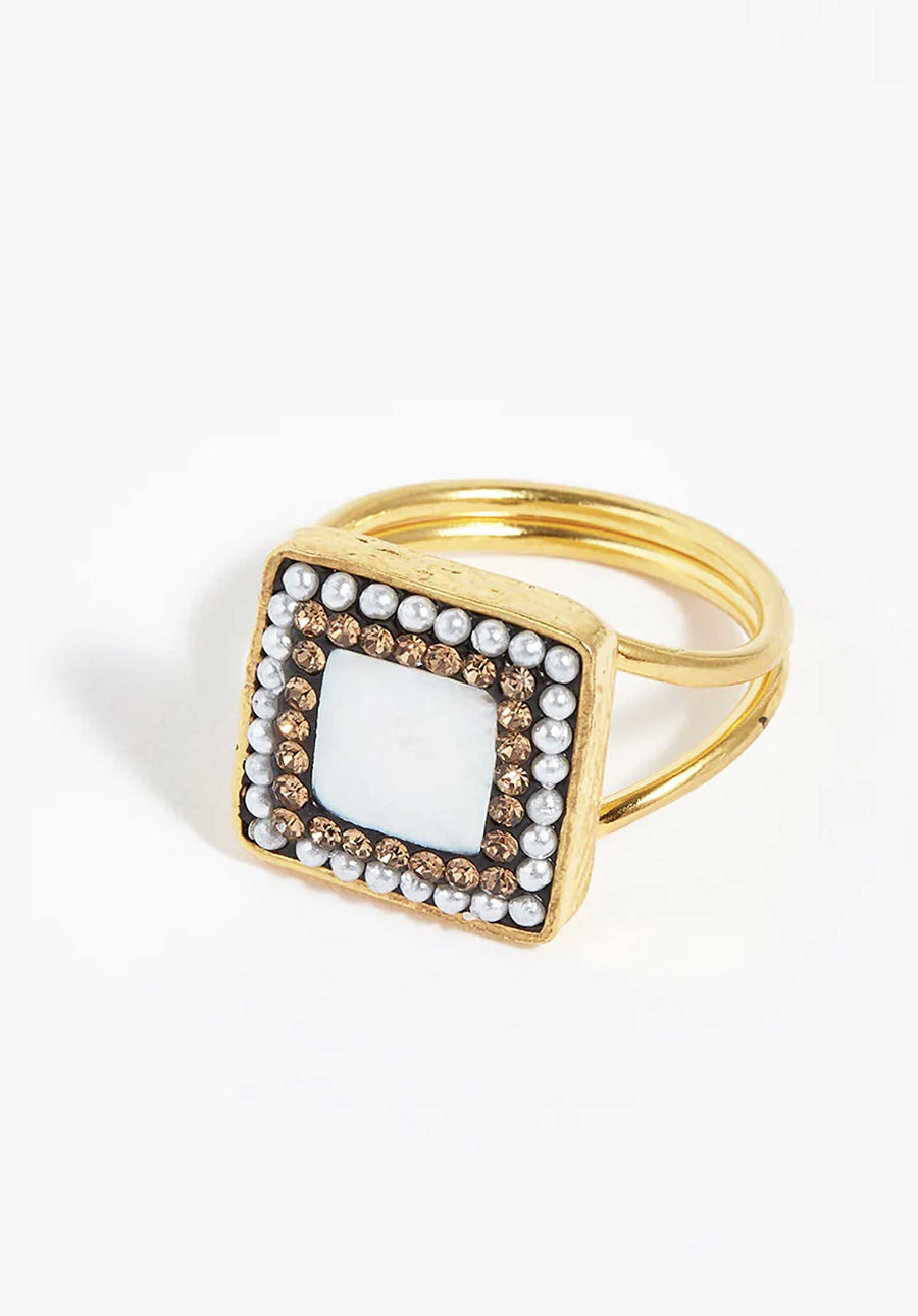 Ring Square Baroque Gold