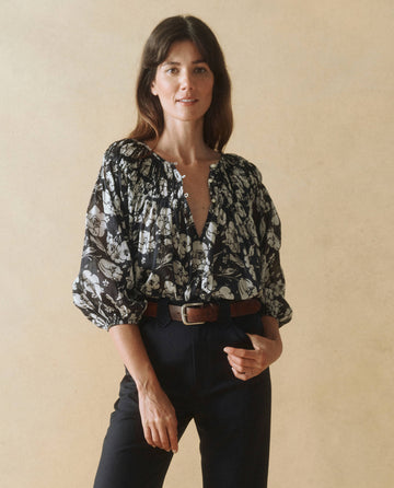 Blouse The Swift Top Navy-Whisper-Floral