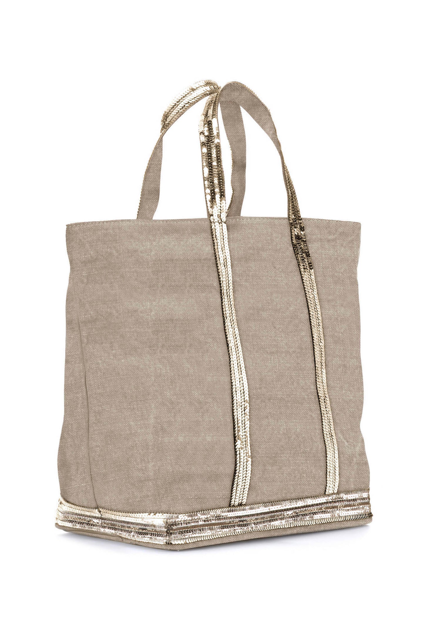 Large Embellished linen Tote Bag Sable - RUE MADAME | BOUTIQUE PARISIENNE