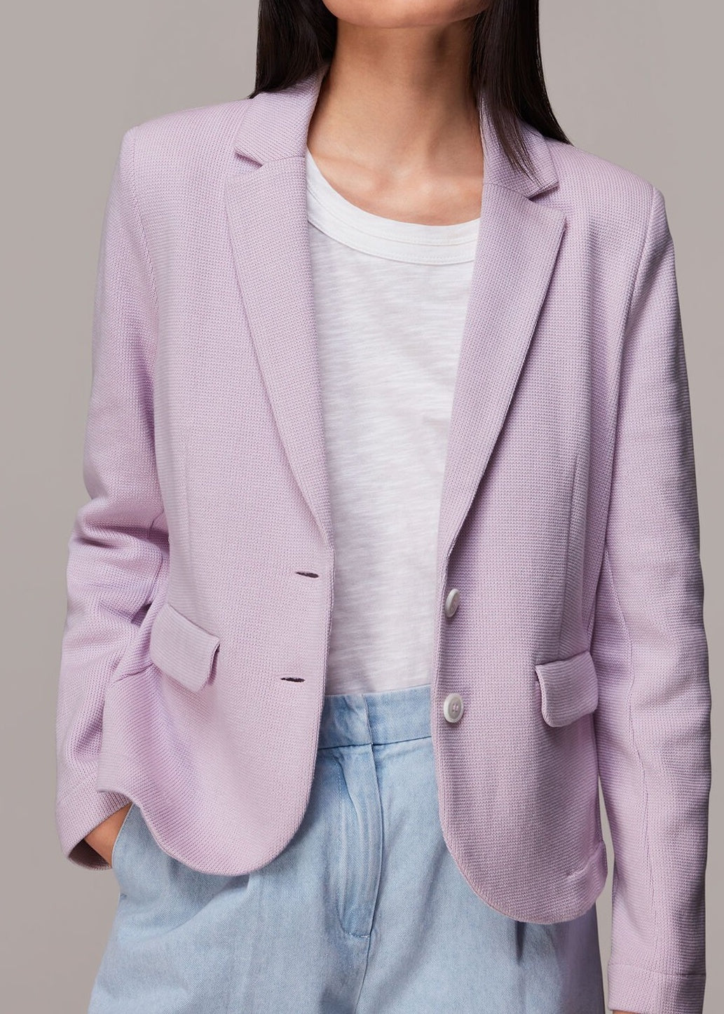 Slim Jersey Jacket 35201 Lilac