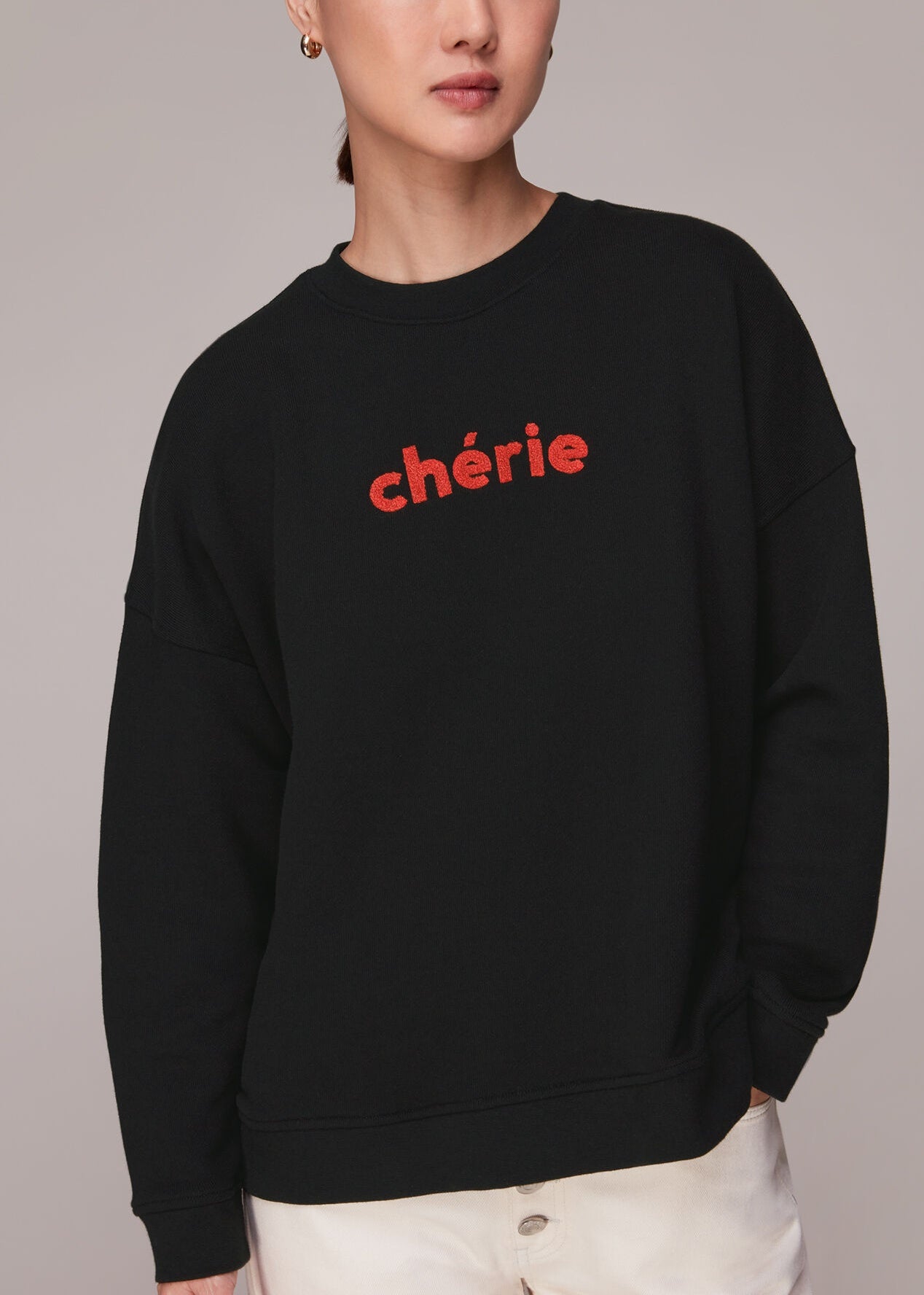 Cherie Logo Sweatshirt 36443 Black