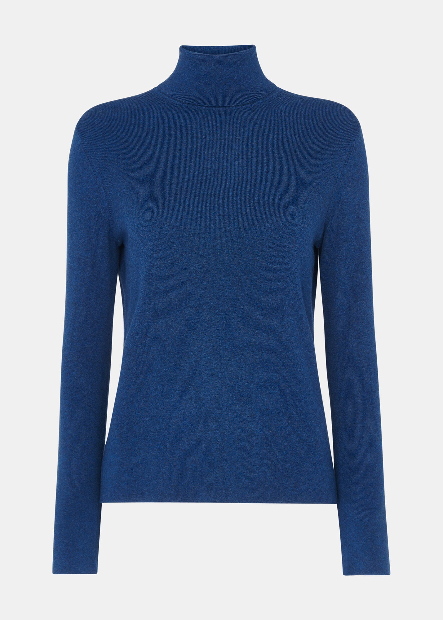 Maja Knitted Polo Neck Knit 37210 Blue