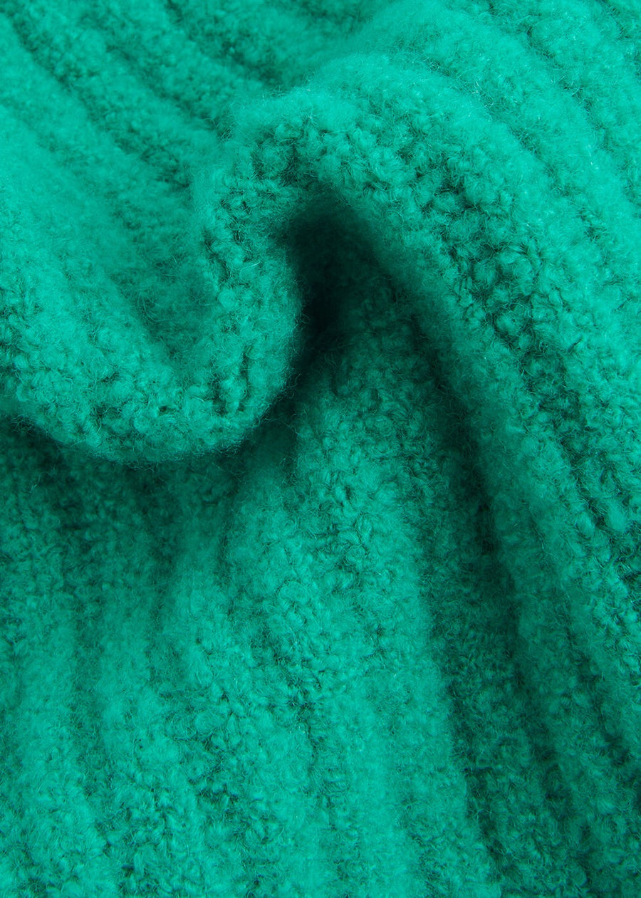 Wool Mix Rib Beanie 37533 Green