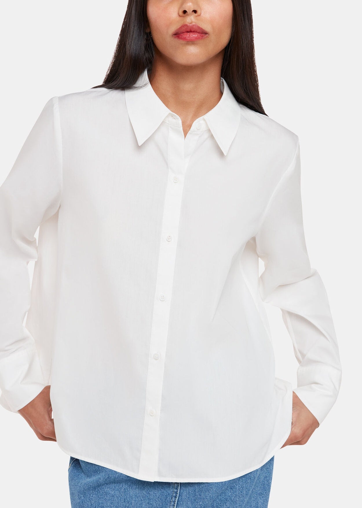 Boxy Cotton Shirt 37950 White