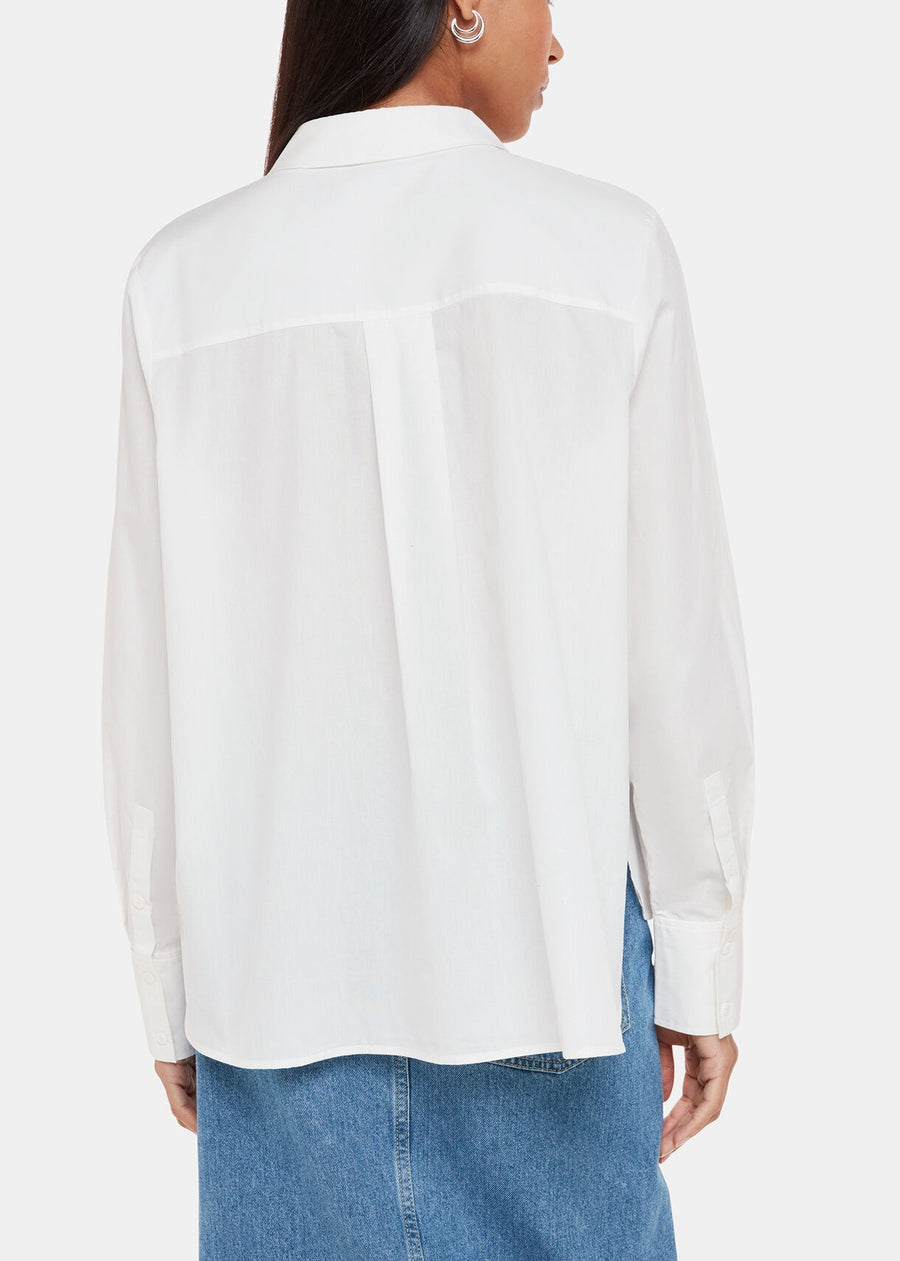 Boxy Cotton Shirt 37950 White