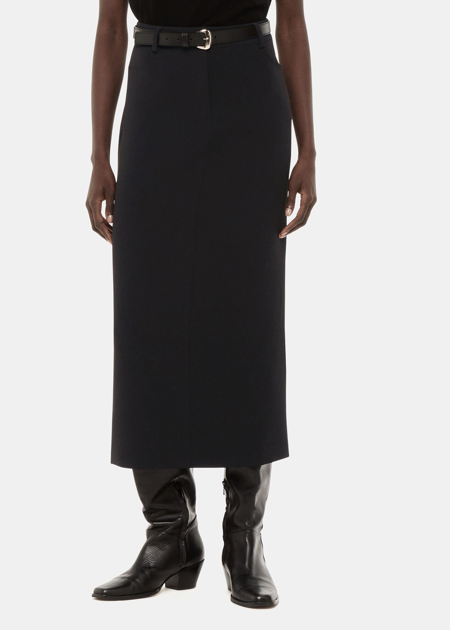 Abigail Tailored Midi Skirt 38095 Black