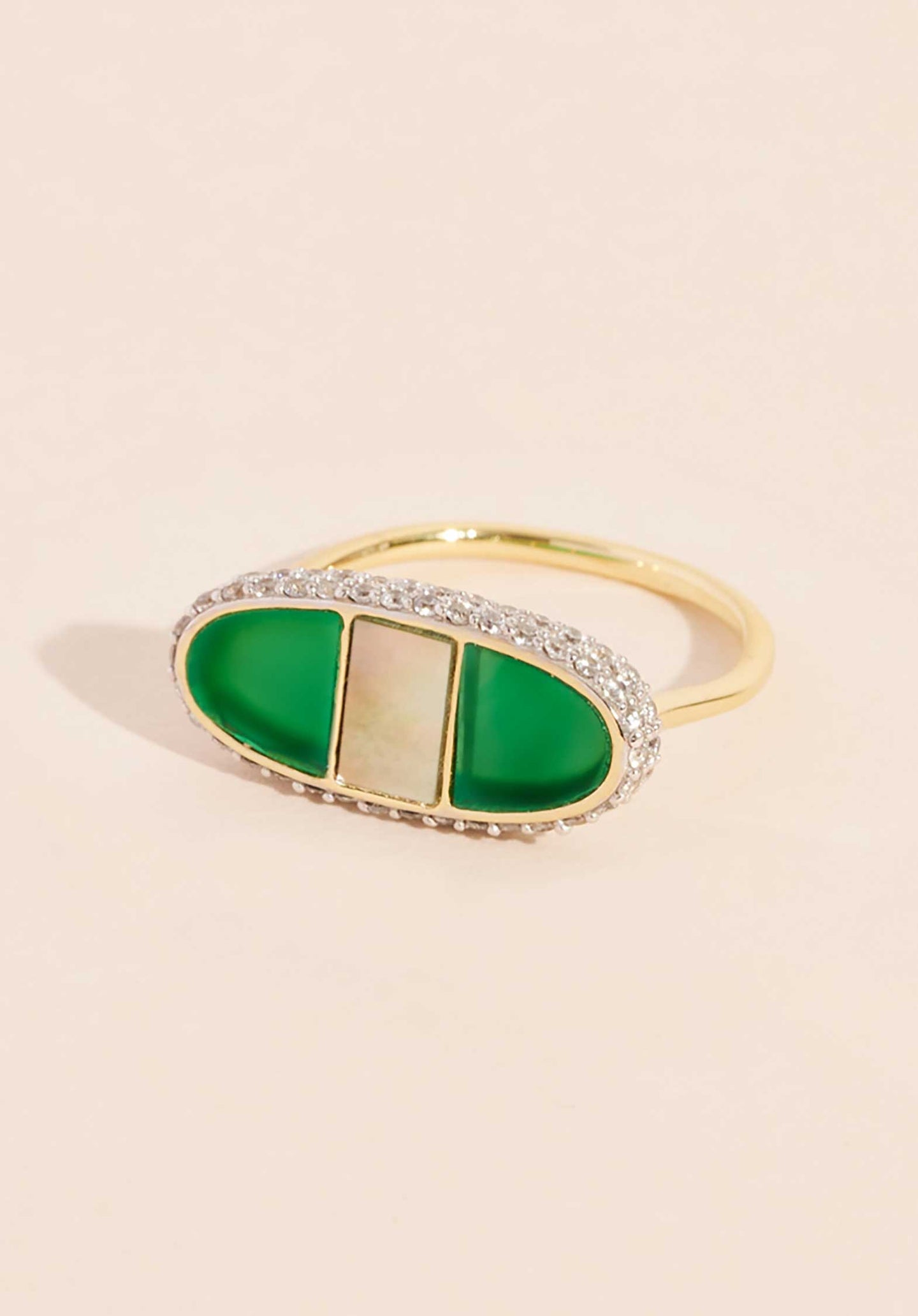 Ring Izy 1 Ring Green-Pearl