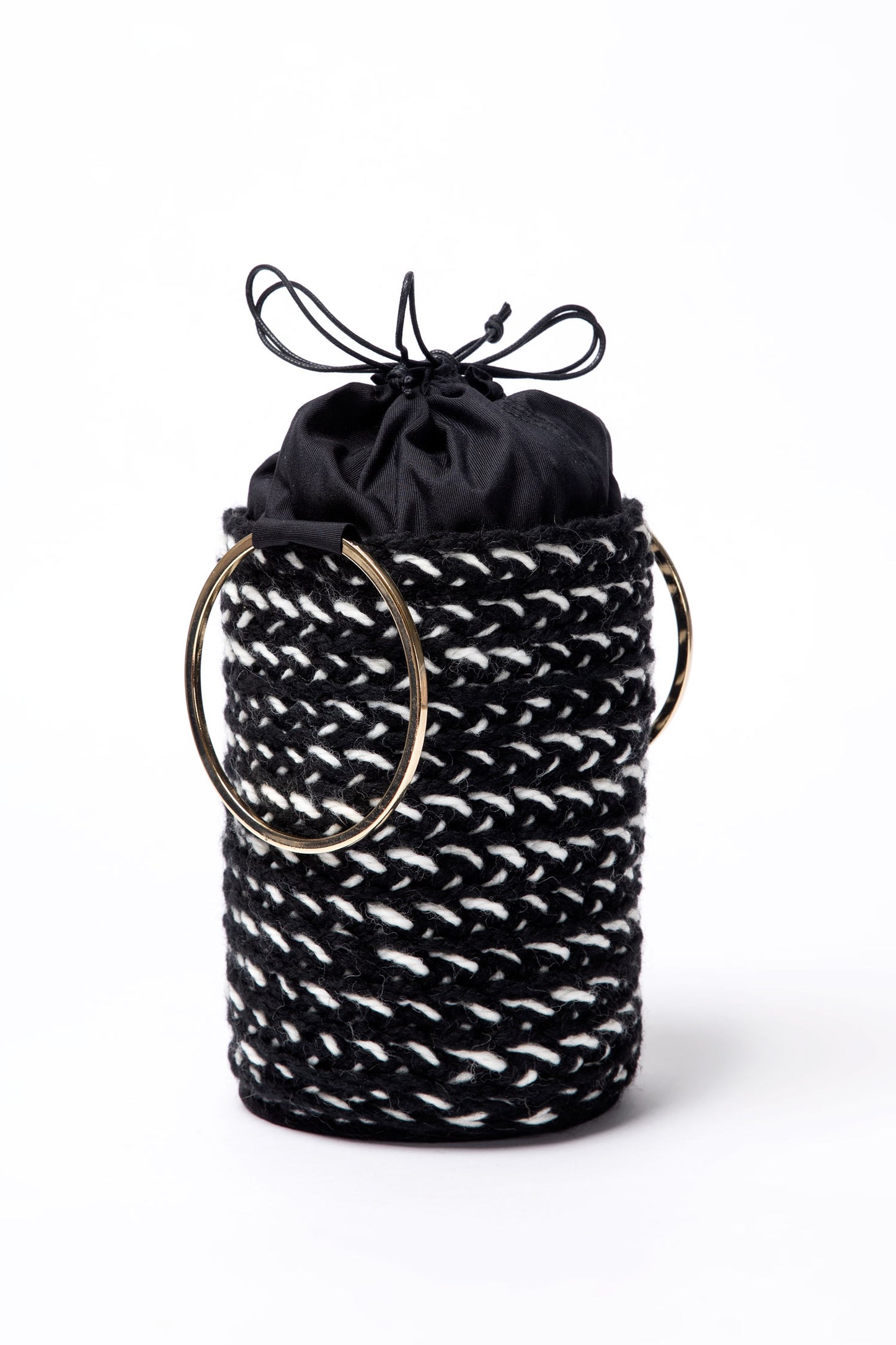 Wool Blend Knit Bucket Bag