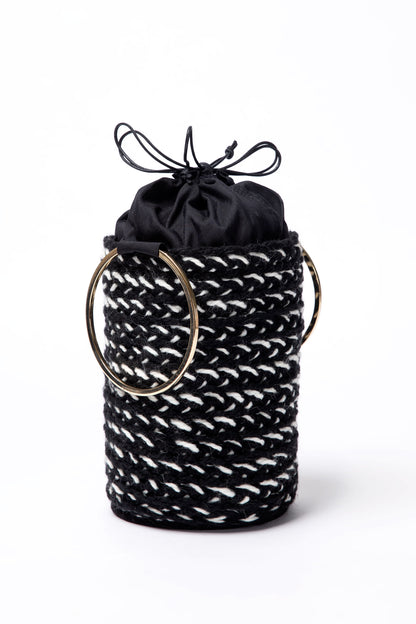 Wool Blend Knit Bucket Bag
