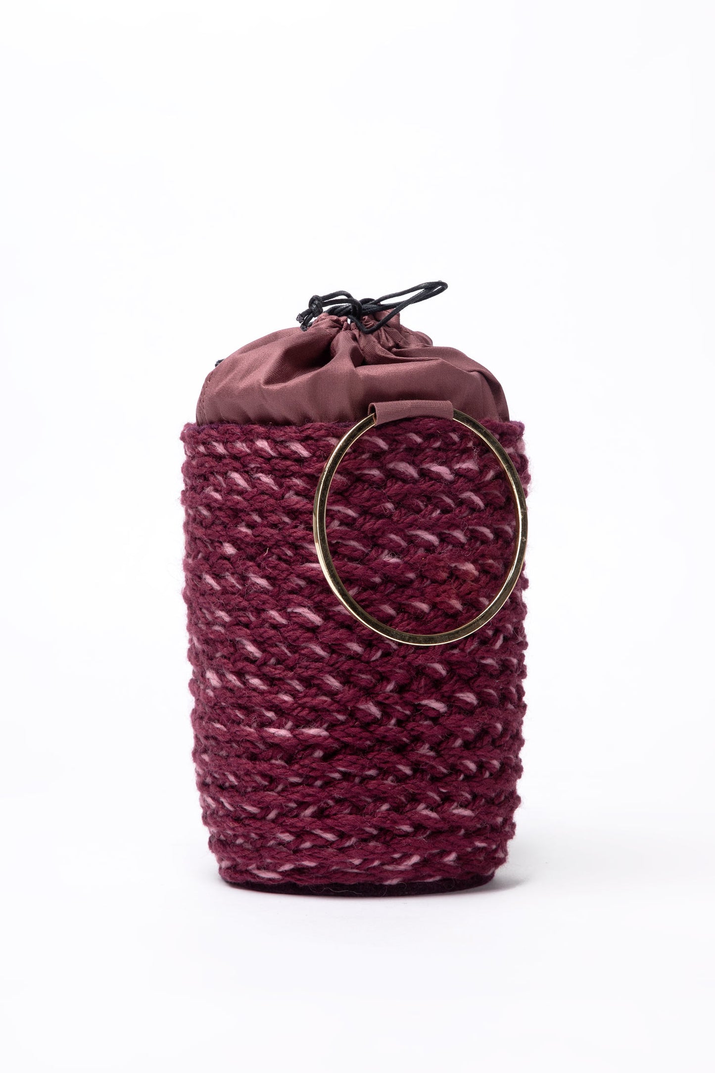 Wool Blend Knit Bucket Bag