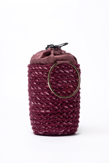 Wool Blend Knit Bucket Bag