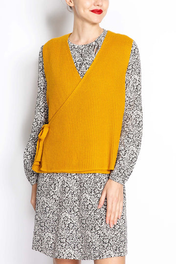 Knitted Wrapover Vest