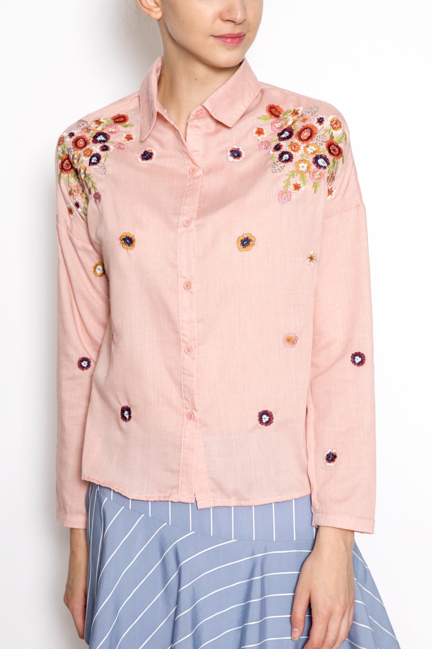 Embroidered Long-sleeve Shirt