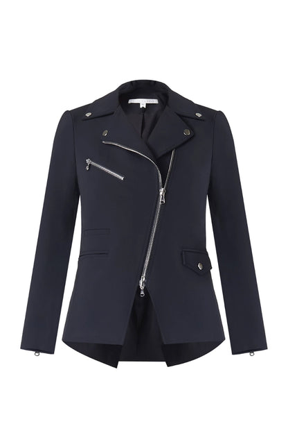 Asymmetric Biker Jacket - RUE MADAME | BOUTIQUE PARISIENNE