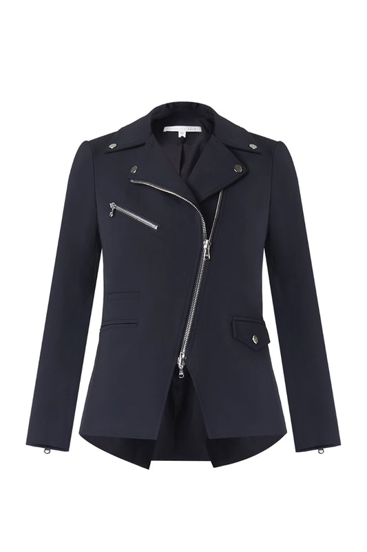 Asymmetric Biker Jacket - RUE MADAME | BOUTIQUE PARISIENNE