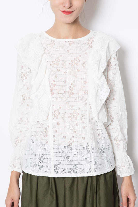 Laced Ruffled Shirt